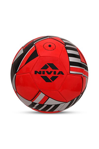 Nivia كرة قدم بليد (حمراء، مقاس 5) | مخيطة آليًا | كرة لعب هواية | كرة قدم