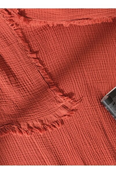 OTEXSA Kiremit 4 Kat Müslin Tek Kişilik Yatak Örtüsü/pike (160 X 200CM)