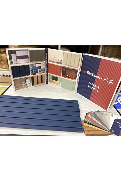 balkanlarparke BALKANLAR MDF DUVAR PANELİ E MODEL BELİZE MAVİSİ (1 ADET)  12CM x 250CM x 15MM