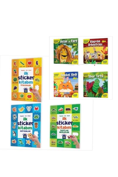 yükselen zeka 2+ Uyku Öncesi Masallar Serisi Ve 2-4 Yaş Ilk Sticker Kitabım