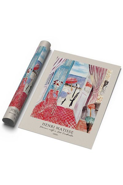 Sweetco Γυναίκα με κόκκινο παντζούρι του Henri Matisse Αφίσα χωρίς πλαίσιο