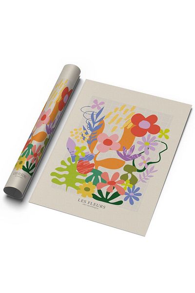 Sweetco Les Fleurs No1 - Αφίσα Βοτανικής Λουλουδιών, Σχέδιο χωρίς πλαίσιο