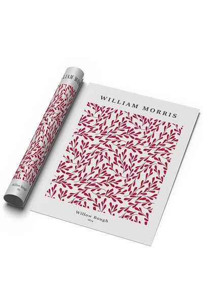 Sweetco Αφίσα Red Willow Bough του William Morris χωρίς πλαίσιο