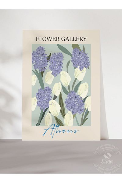 Sweetco Αφίσα Flower Gallery Athens χωρίς πλαίσιο |   Αφίσα της Γκαλερί των λουλουδιών Αθηνών
