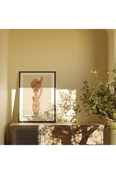 Sweetco Nude Woman Carrying Vase on Head by Auguste Rodin Çerçevesiz Poster