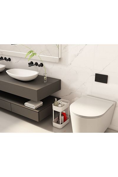 VİGENTİNO Lisbon 2-Ply Bathroom Organizer - Εσωτερική ντουλάπα κάτω από τον πάγκο χωρίς τροχούς