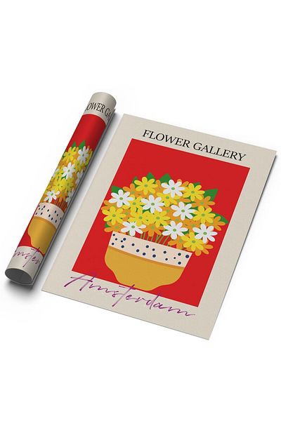 Sweetco Αφίσα Flower Gallery Amsterdam χωρίς πλαίσιο |   Αφίσα της Αμστερντάμ Flower Gallery