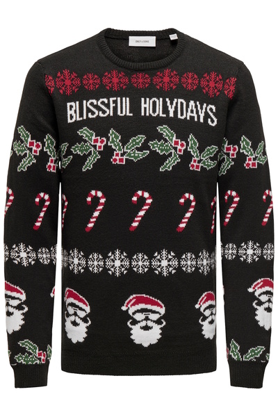 Only & Sons Kazak XMAS REG 5 ALLOVER Strickpullover
