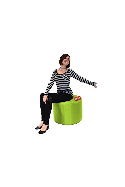 Dekoro Minderim Yuvarlak Puf 40x55x55 cm - Yeşil