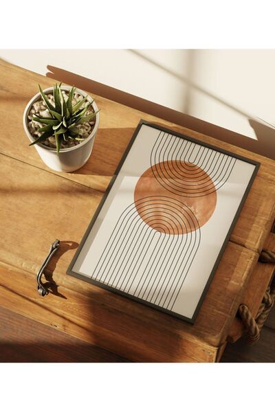 Sweetco Abstract Orange Arches No2 Çerçevesiz Poster | Soyut Turuncu Kemerler Abstract Poster