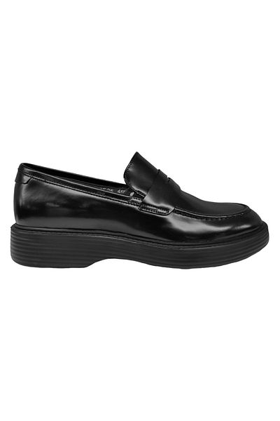 LUCIANO BELLINI 6003 Black Genuine Leather Men's Shoes