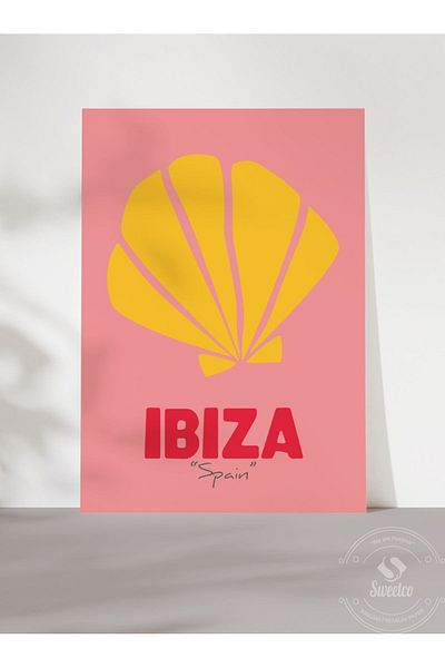 Sweetco Αφίσα Ibiza χωρίς πλαίσιο |   Αφίσα της Ιβίζας Ισπανία