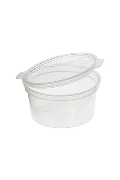 NewEastern Hard Plastic Sauce Bowl 60 Cc Heat Resistant Sauce Bowl with Lid - Pack of 50