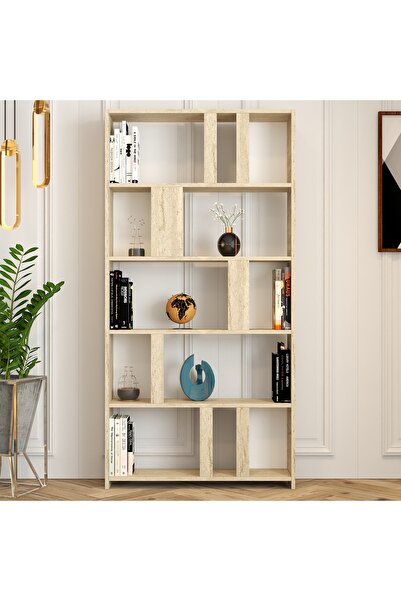 Variant Mobilya Lima Kitaplık - Traverten