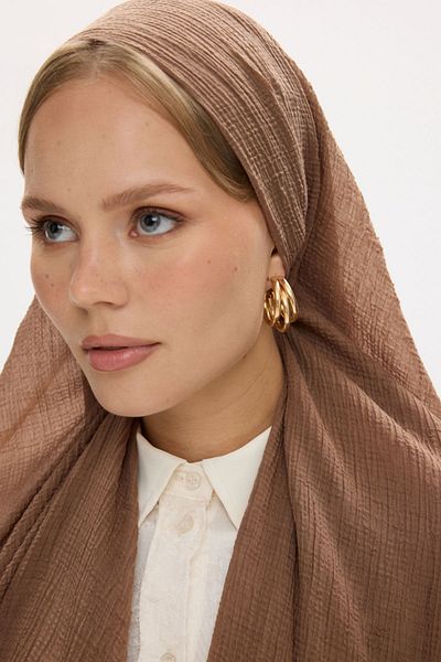 FENZA SCARF Памучен шал Freya с муселин и пискюли