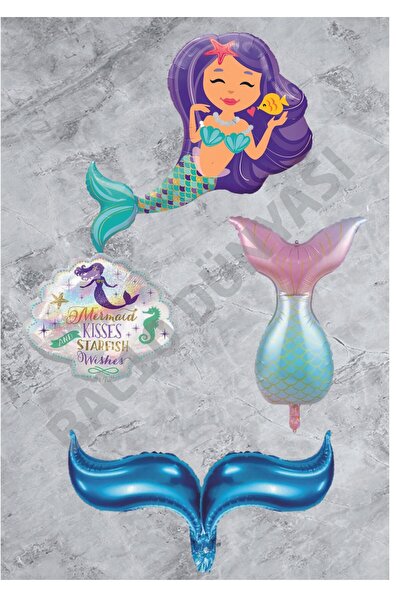 BAL10 DÜNYASI Mermaid Foil Balloon Set-2