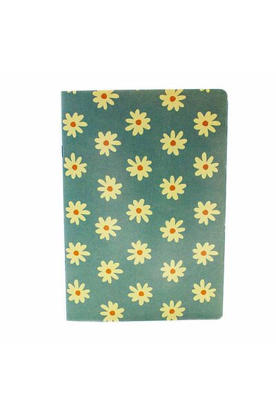 PALTO TASARIM Daisy Patterned Diary Design - Unlined A5 Notebook