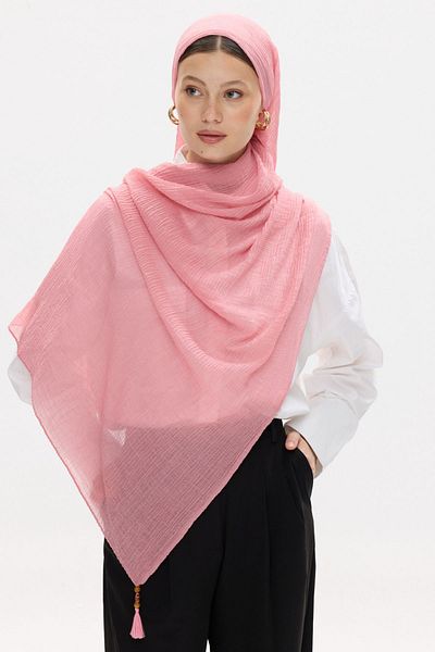 FENZA SCARF Βαμβακερό σάλι Freya Muslin Twisted Tassel