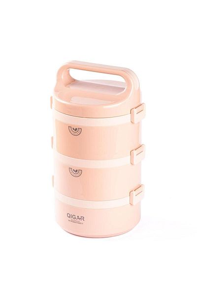 Tantitoni 1.85 Liter Tantıton 3 Layer Round Food Carrying Container