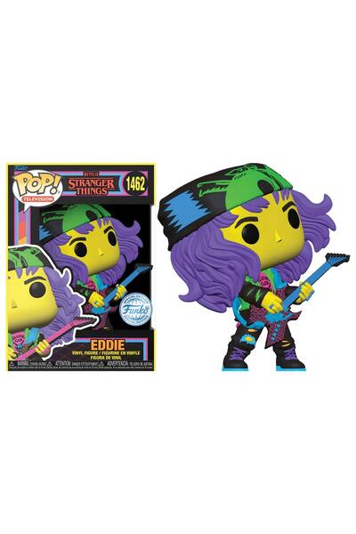 Funko Pop Television Stranger Things Season S3 -eddie With Guitar Blacklight Special Edition