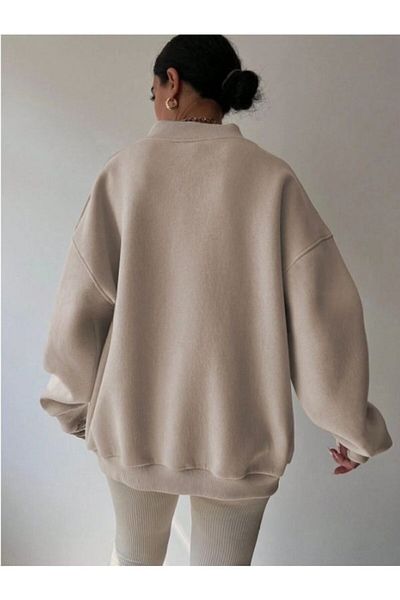 MOONBULL Women's Oversize Sweatshirt - V-neck