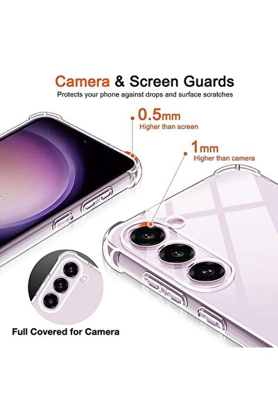 Posso Samsung Galaxy A54 5g Uyumlu Kılıf Şeffaf Köşeleri Airbag Darbe Emici Lüx Silikon Kapak
