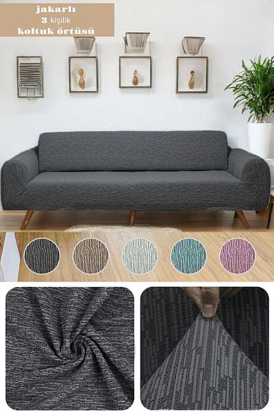 BTF HOME Stretch Elastic Jacquard 3 Seater Sofa Cover - Sofa Cover and Sofa Bed Cover