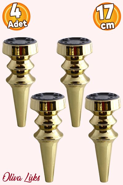 Badem10 Oliva Gold 17 Cm Mobilier Canapea Fotoliu Unitate TV Consolă Upgrade Riser Picior Picioare 4 buc