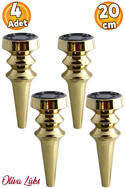 Badem10 Oliva Gold Aur 20cm Mobilier Canapea Fotoliu Unitate Tv Consolă Upgrade Picior Picioare 4 buc