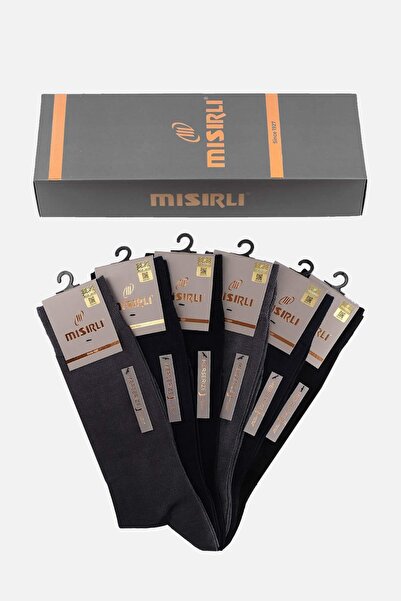 Mısırlı Egyptian Men's Mercerized Boxed 6 Pairs Multicolored Long Socks m 670...