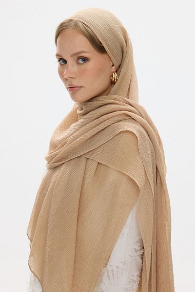 FENZA SCARF Βαμβακερό σάλι Freya Muslin Twisted Tassel