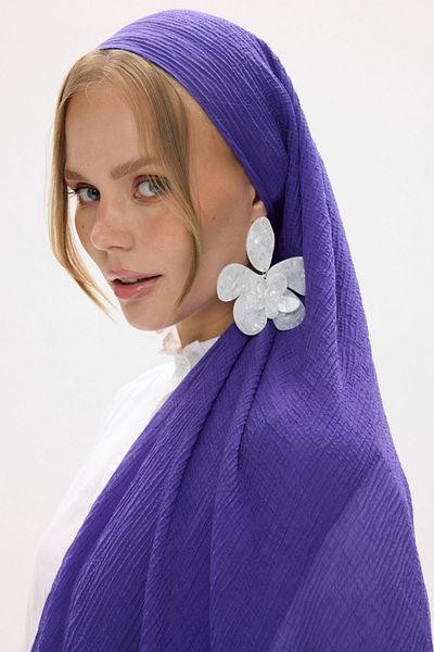FENZA SCARF Freya Muslin Wrapped Tasseled Cotton Shawl