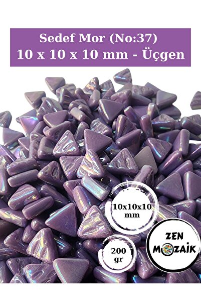 Zen Mozaik Sanatsal Mozaik Çalışmalarınız için 10x1 x10 mm - Üçgen Cam Mozaik...