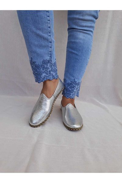YEMENİCİ NİYAZİ USTA Leather Unisex Silver Yemeni