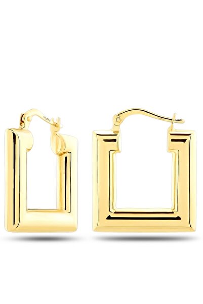 MOOM MÜCEVHERAT Kadın 14 Ayar Altın Kare Küpe