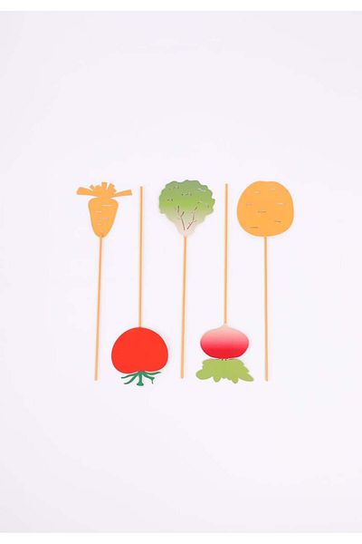 Tchibo Garden Bed Marker Vegetables, Orange and Red