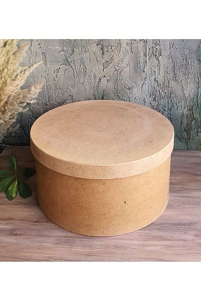 Altınyapı Hobi Market LARGE ROUND HAT BOX MDF UNPAINTED