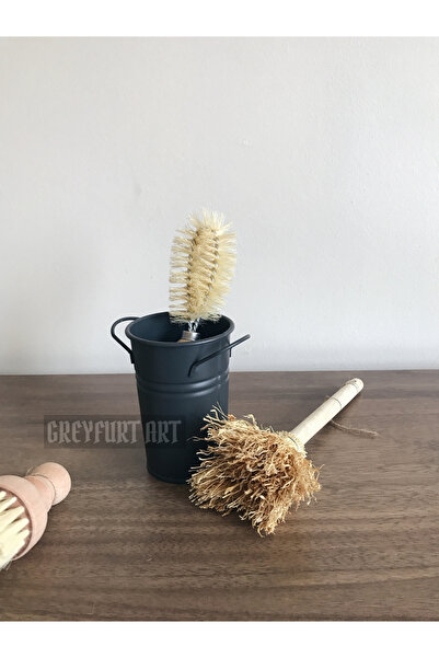 Home Galvaniz Kalemlik Organizer Çiçeklik Vazo Mat Siyah Renk Kaşıklık Kaleml...