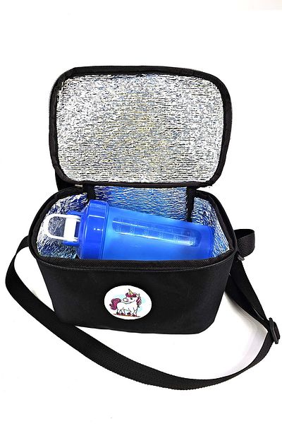 Woys Bags Cutie de prânz neagră pentru grădiniță și școală primară