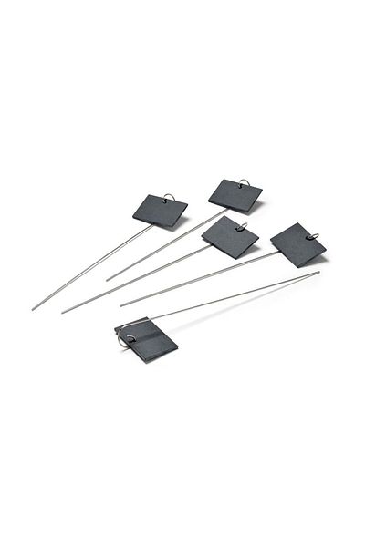 Tchibo 5 Pcs Garden Slate Bed Marker, Black