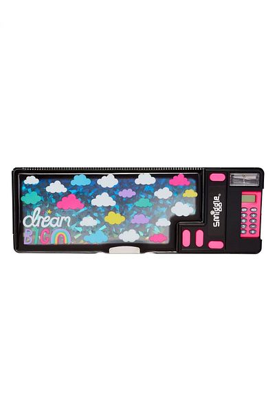 SMIGGLE علبة أقلام POP OUT مع تفاصيل سحابة وأحلام مطبوعة لامعة