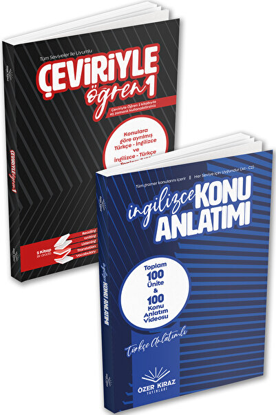 Özer Kiraz Yayınları 2 Kitaplı ve Video Destekli Genel İngilizce Seti