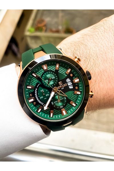 Reward brand silicone cord Men's wrist watch with bracelet gift