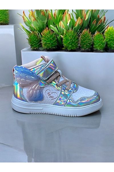 fikret bağcı Girl's Orthopedic Winter Sneakers - Light Sole, Velcro Elastic
