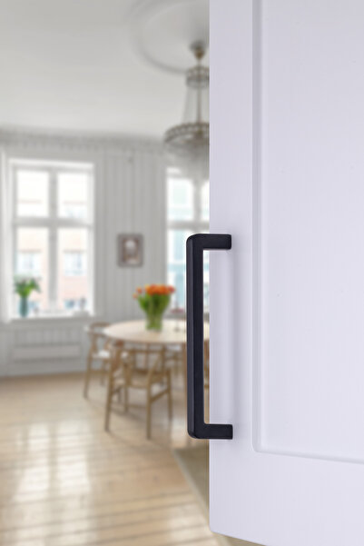 Erkul 526-mat Siyah Kulp (128 MM-12.8 CM) Lüks Country Mutfak Mobilya Dolap Çekmece Kulbu (ZAMAK)