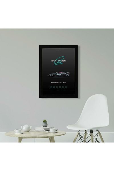 KAYNOCK Pictură poster Lewis Hamilton, Mercedes Formula 1, pictură cu design digital