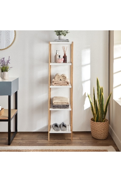 Home Box رف حمام لكزس بخمس طبقات - 34×30×140 سم