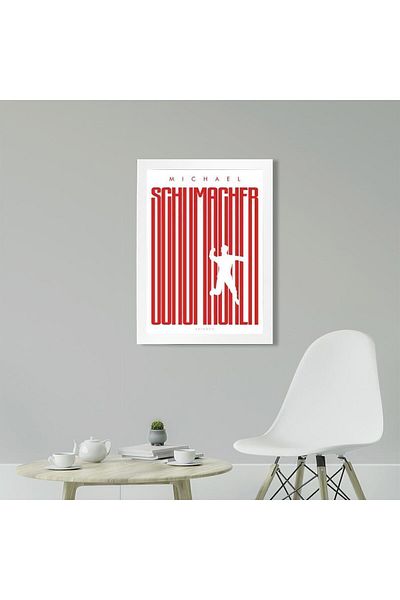 KAYNOCK Michael Schumacher Silhouette, Ferrari, Formula 1, F1, Πίνακας ζωγραφικής με αφίσα Πίνακας ψηφιακού σχεδιασμού