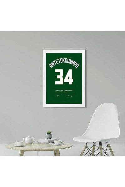 KAYNOCK Ζωγραφική αφίσας Giannis Antetokounmpo, Milwaukee Bucks, ζωγραφική ψηφιακής σχεδίασης