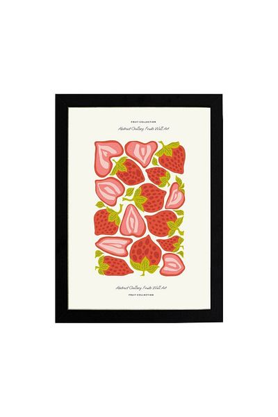 KAYNOCK Strawberry, Fruit, Minimal, Home Decoration, Kitchen Cafe Decoration Poster Painting